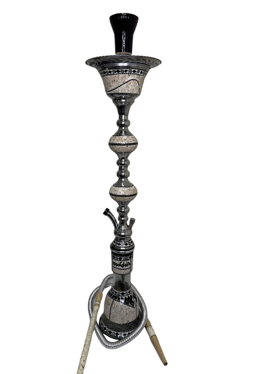 Khalil Maamoon Egyptian Hookah shisha set handcrafted Ice Sadaf chiller 2 level
