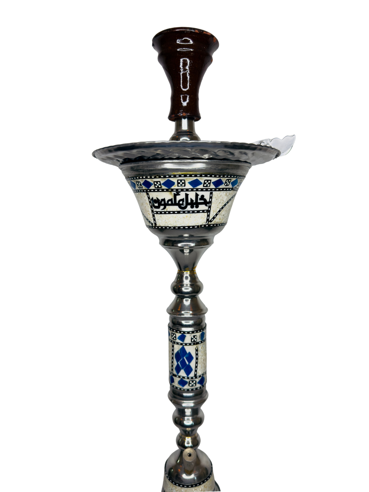 Khalil Maamoon Egyptian Hookah shisha set handcrafted Seashell Omda Sadaf Silver