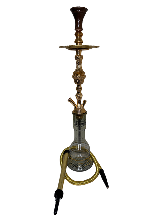 Khalil Maamoon Egyptian Hookah shisha set handcrafted, turkey 1 level brass