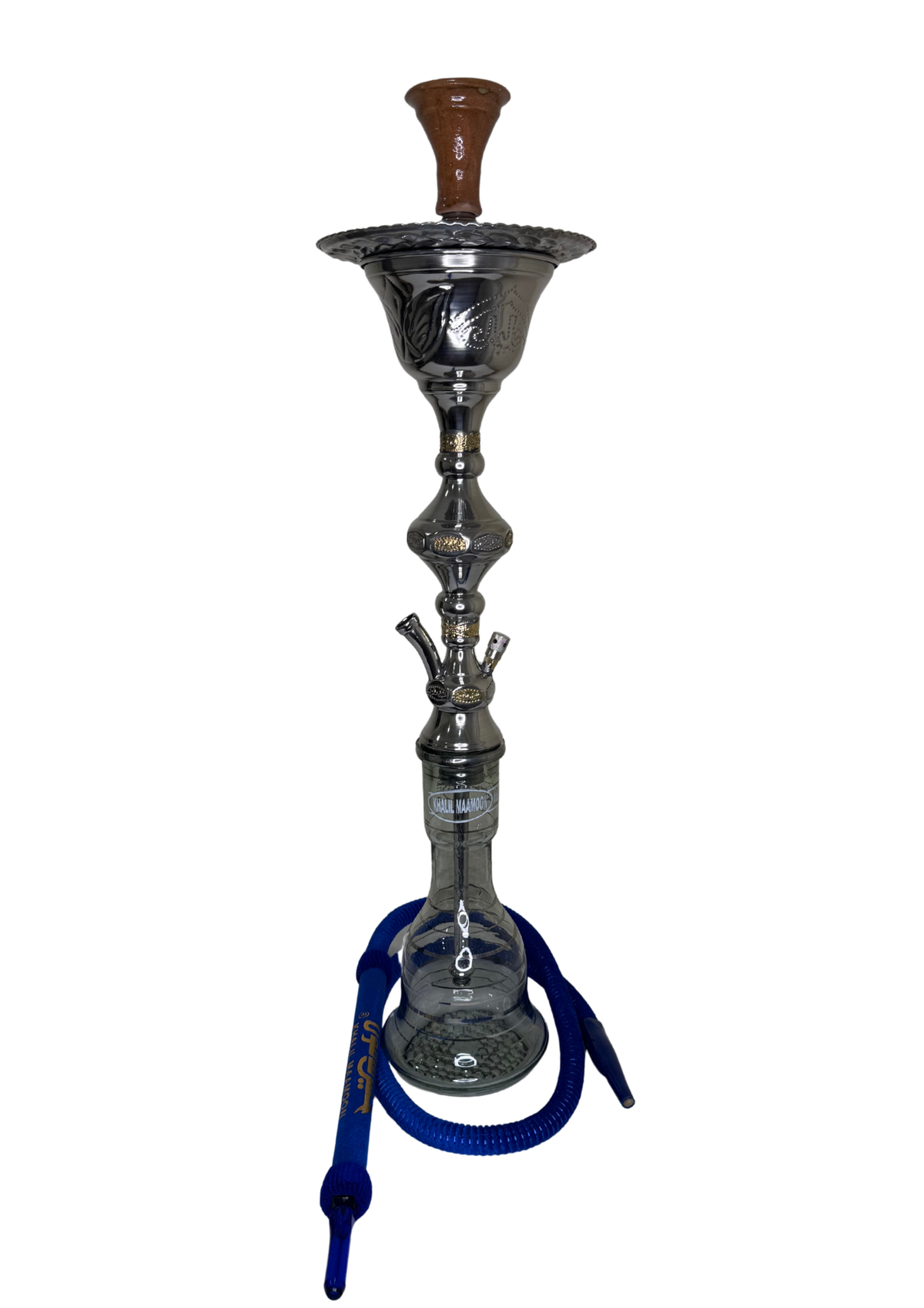 Khalil Maamoon Egyptian Hookah shisha set handcrafted, ice all night 1 level