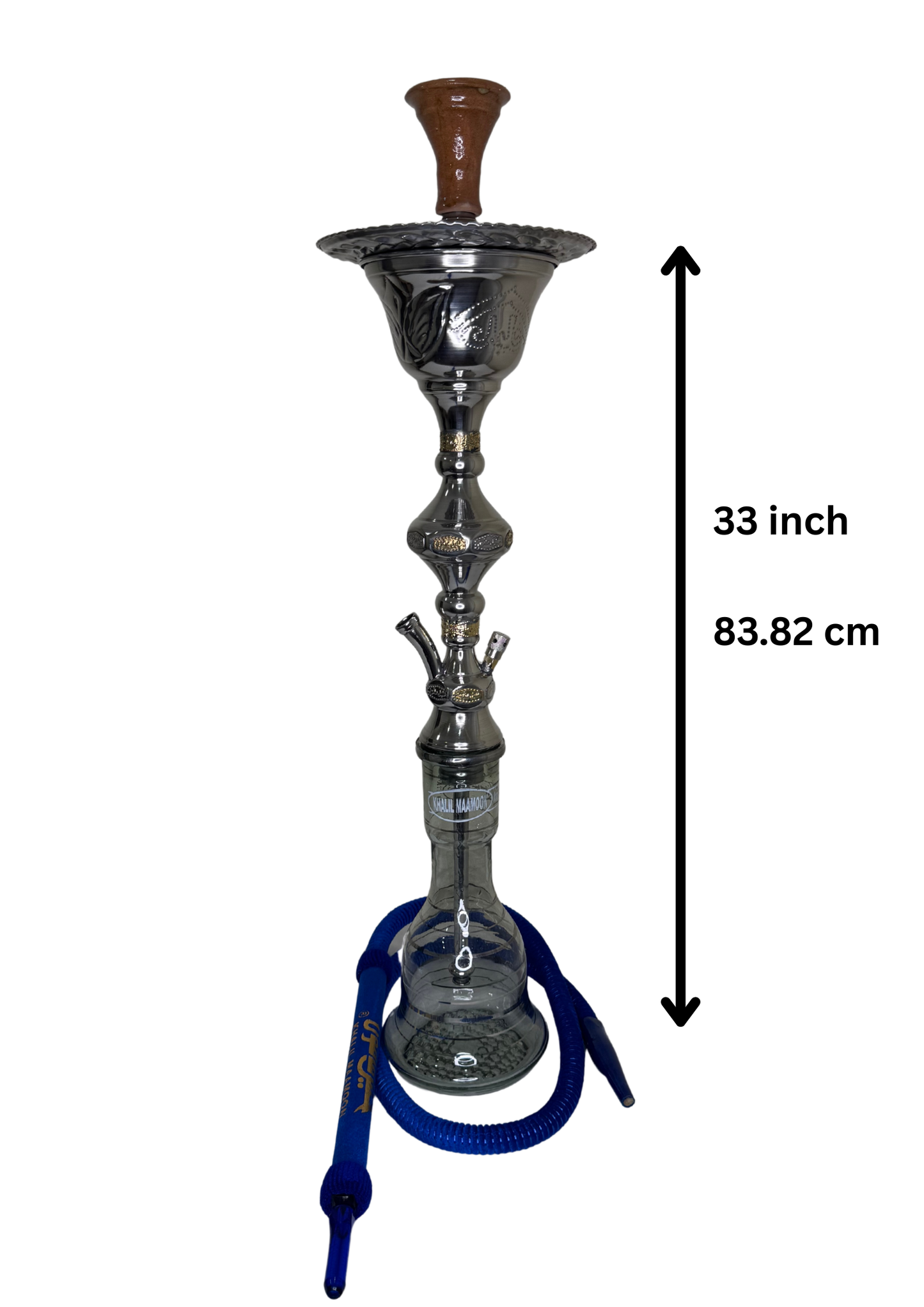 Khalil Maamoon Egyptian Hookah shisha set handcrafted, ice all night 1 level
