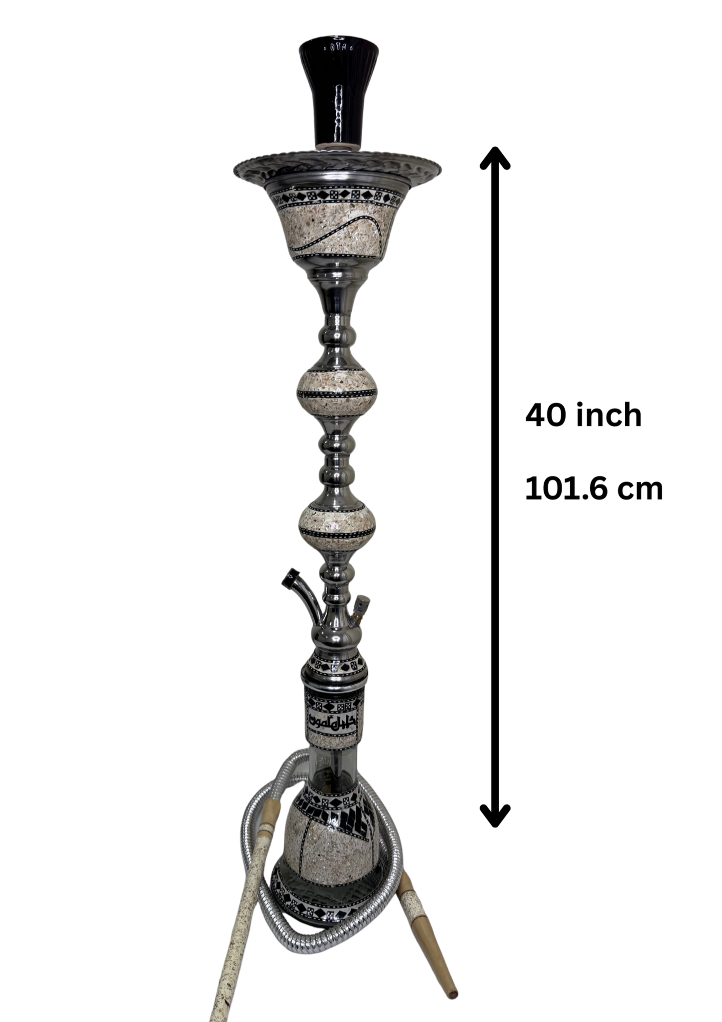 Khalil Maamoon Egyptian Hookah shisha set handcrafted Ice Sadaf chiller 2 level