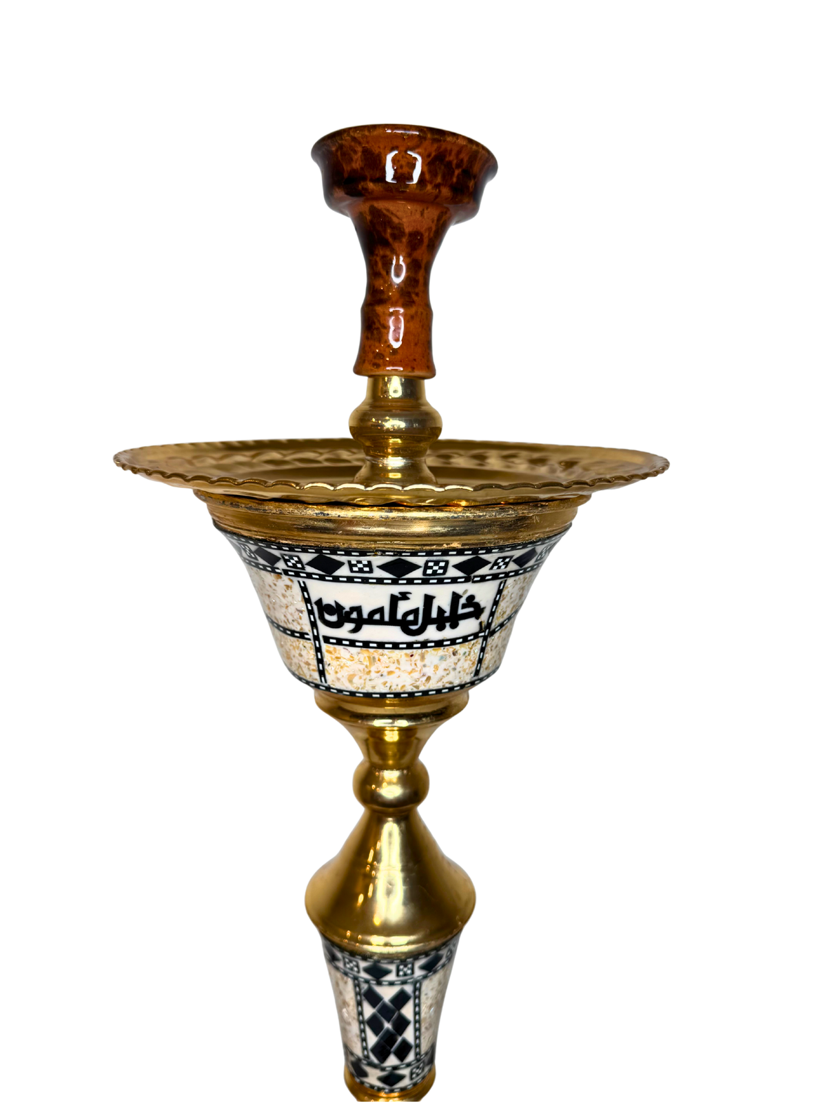 Khalil Maamoon Egyptian Hookah shisha set handcrafted, lotus sadaf 1 level