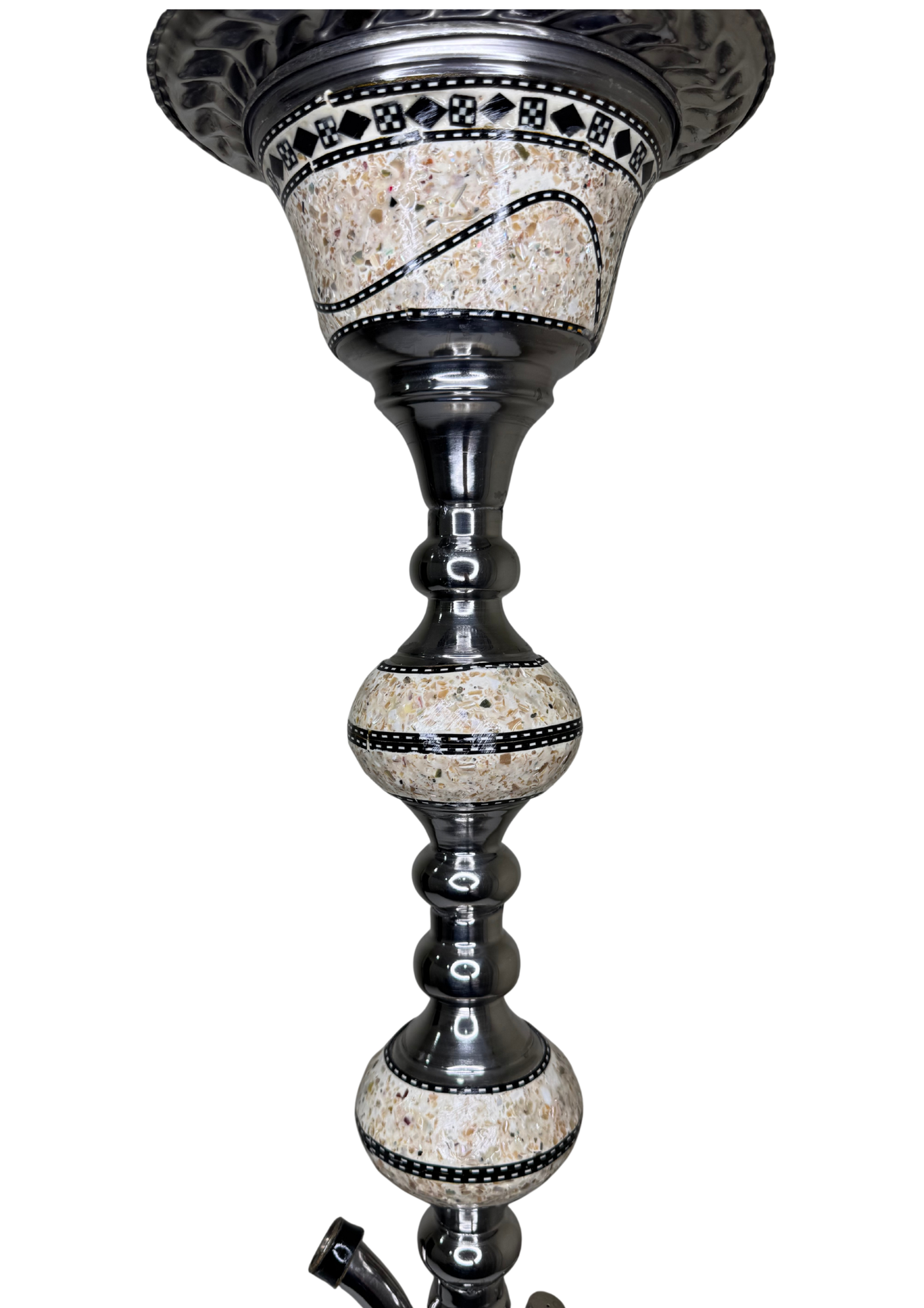 Khalil Maamoon Egyptian Hookah shisha set handcrafted Ice Sadaf chiller 2 level
