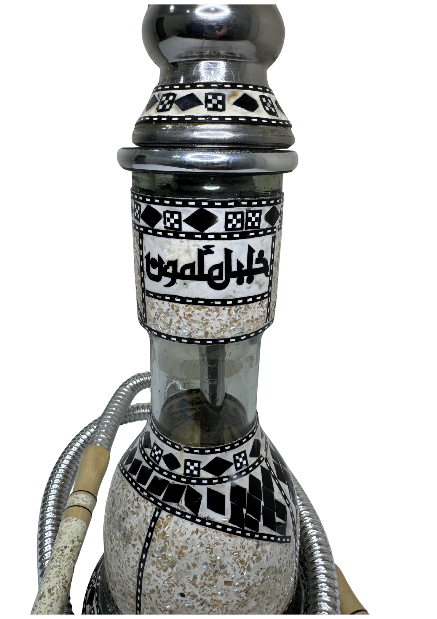 Khalil Maamoon Egyptian Hookah shisha set handcrafted Ice Sadaf chiller 2 level
