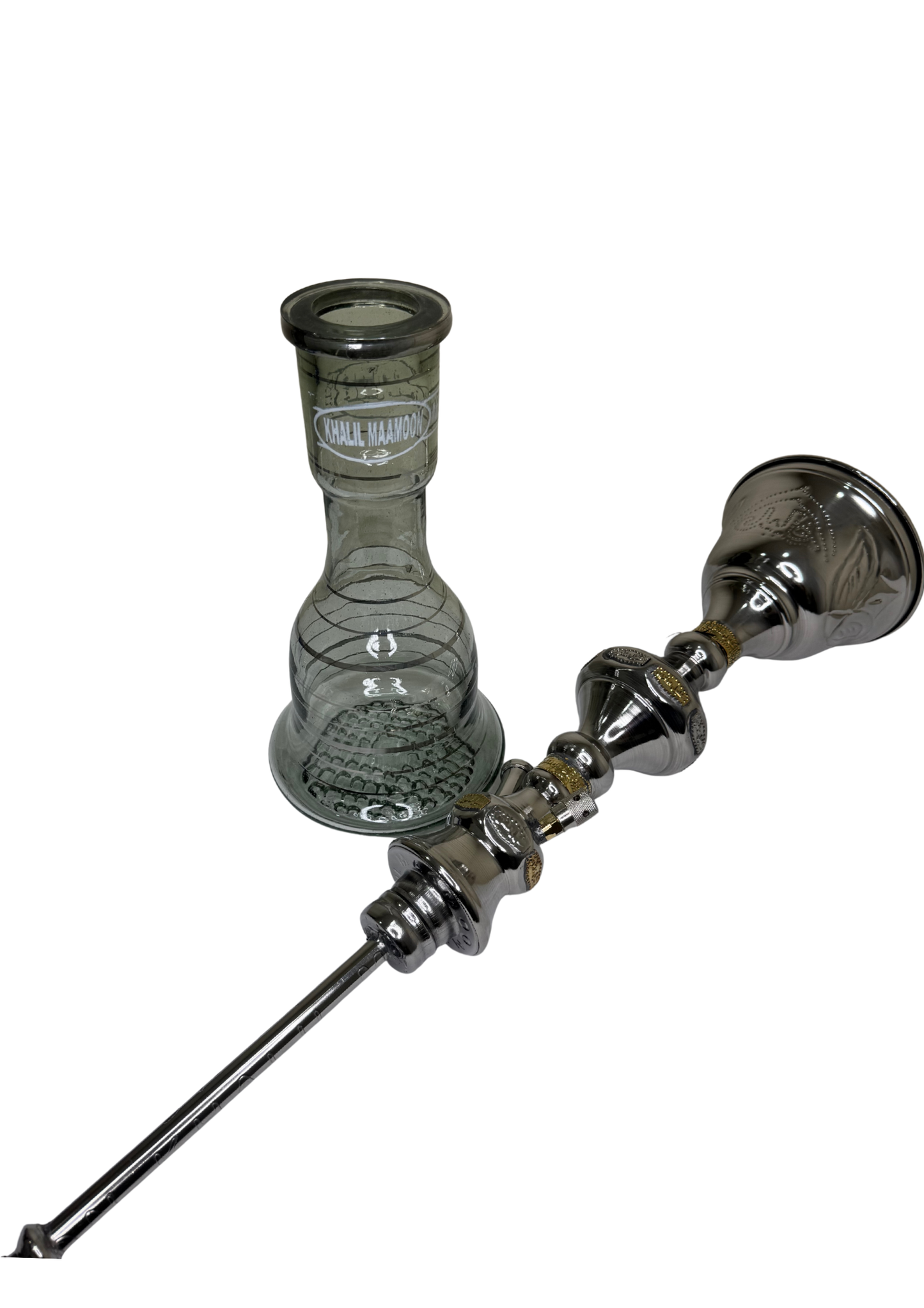 Khalil Maamoon Egyptian Hookah shisha set handcrafted, ice all night 1 level