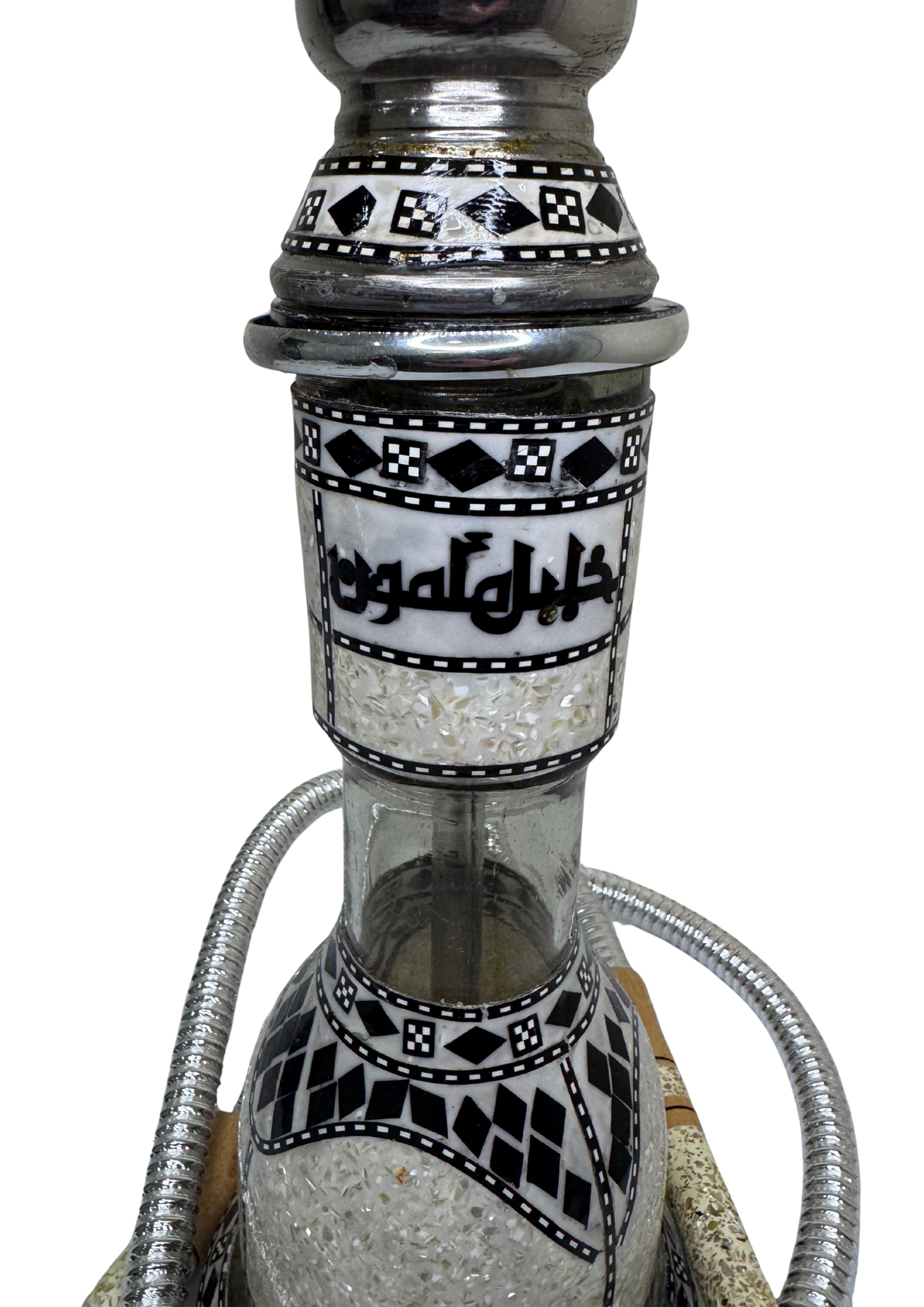 Khalil Maamoon Egyptian Hookah shisha set handcrafted, lotus sadaf 1 level