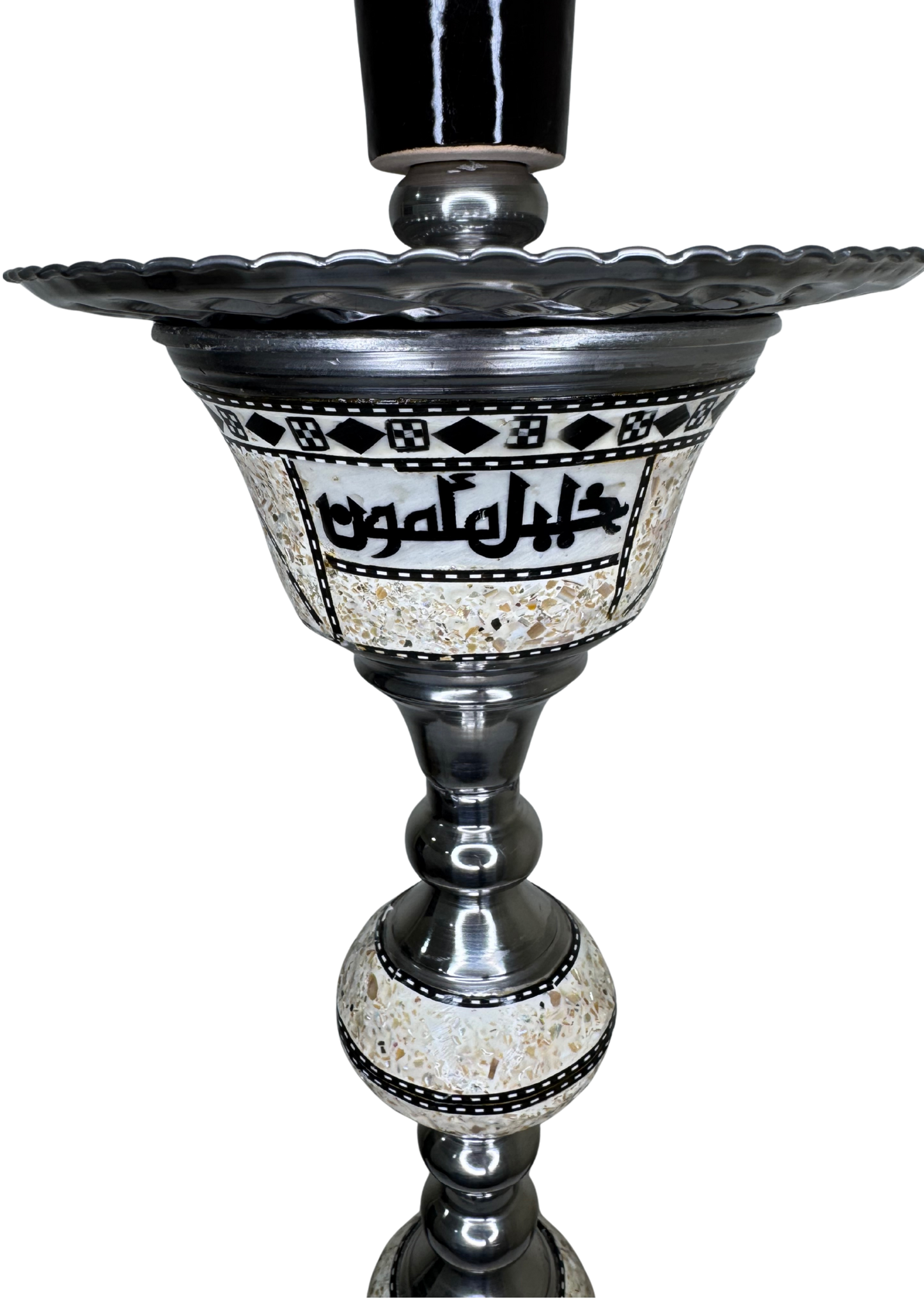 Khalil Maamoon Egyptian Hookah shisha set handcrafted Ice Sadaf chiller 2 level