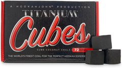 Titanium Coconut Hookah Coals - 72 Count Cubes